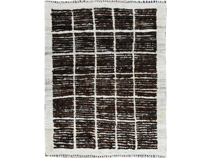 2'1" x 2'8" New Hand Knotted Brown Wool Rectangle Oriental Rug - MOA1021390