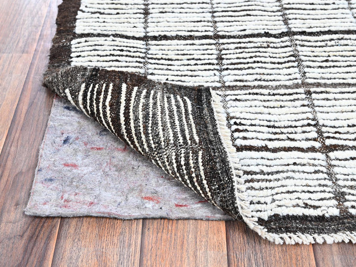 2'1" x 2'10" New Hand Knotted Ivory Wool Rectangle Oriental Rug - MOA1021394