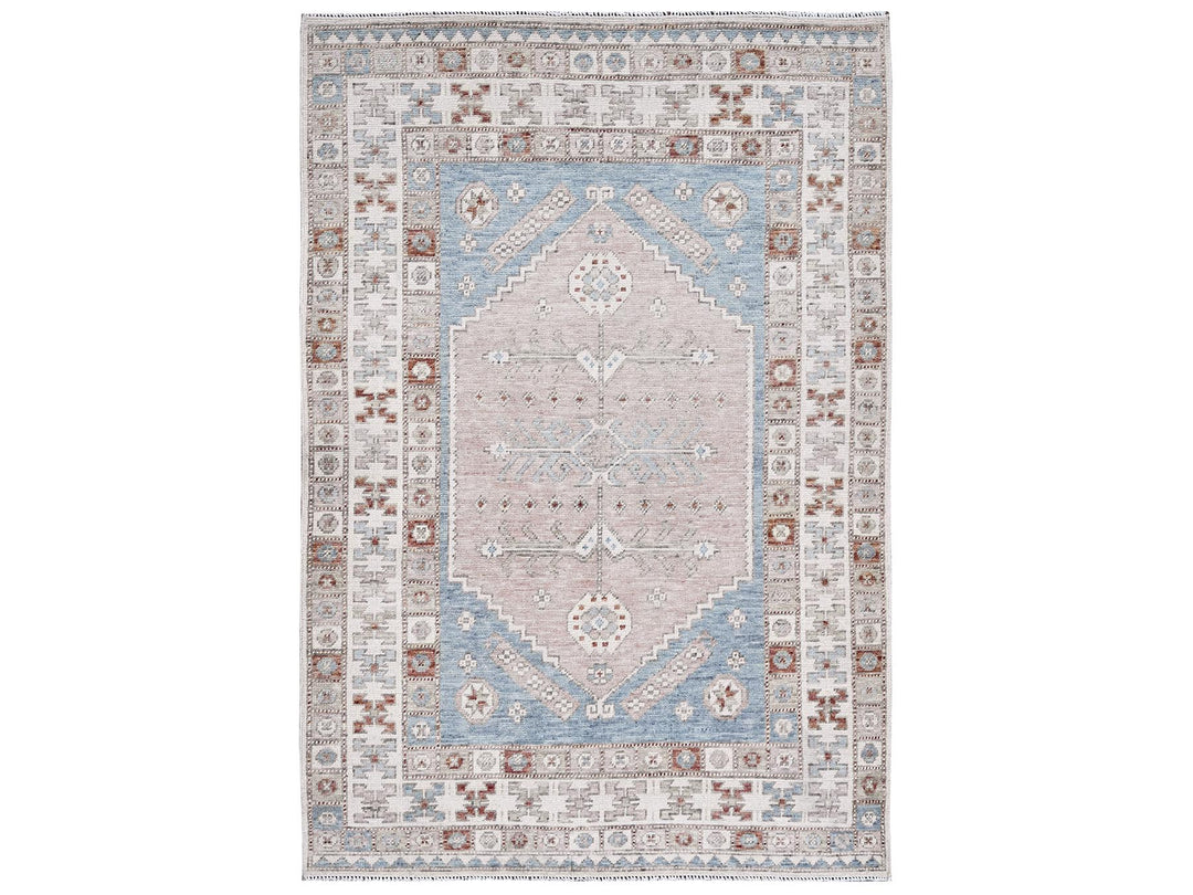 4'6" x 6'9" New Hand Knotted Pink Wool Rectangle Oriental Rug - MOA1021419