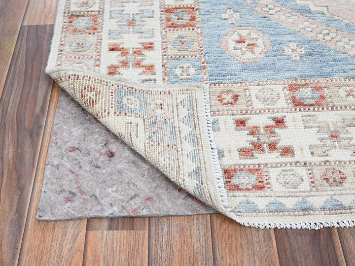 4'6" x 6'9" New Hand Knotted Pink Wool Rectangle Oriental Rug - MOA1021419