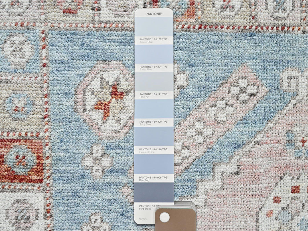 4'6" x 6'9" New Hand Knotted Pink Wool Rectangle Oriental Rug - MOA1021419