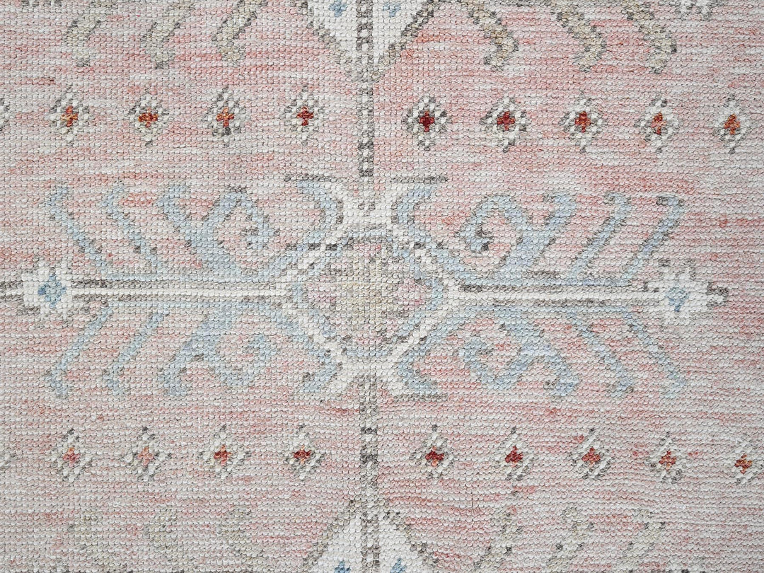 4'6" x 6'9" New Hand Knotted Pink Wool Rectangle Oriental Rug - MOA1021419