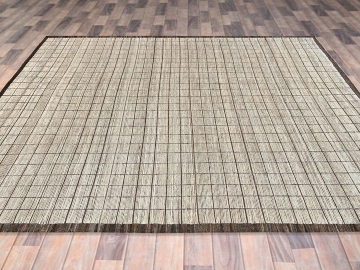 13'3" x 19'7" New Hand Knotted Ivory Wool Rectangle Oriental Rug - MOA1021434