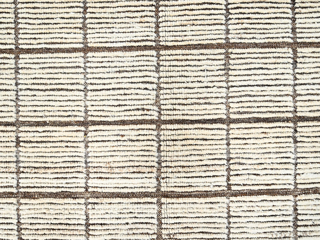 13'3" x 19'7" New Hand Knotted Ivory Wool Rectangle Oriental Rug - MOA1021434