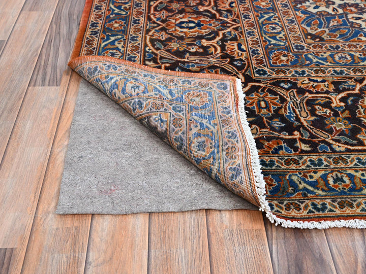 9'8" x 12'8" Vintage Hand Knotted Red Wool Rectangle Oriental Rug - MOA102143