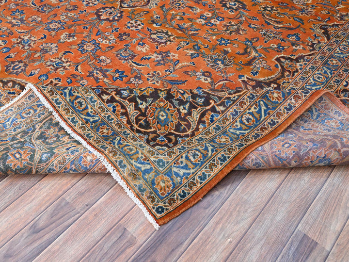 9'8" x 12'8" Vintage Hand Knotted Red Wool Rectangle Oriental Rug - MOA102143