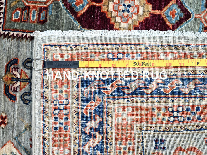 4'1" x 9'10" New Hand Knotted Grey Wool Runner Oriental Rug - MOA102146