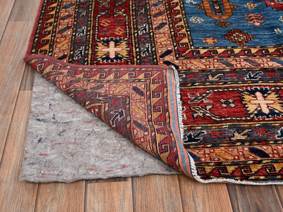 9'6" x 10'2" New Hand Knotted Blue Wool Square Oriental Rug - MOA1021475