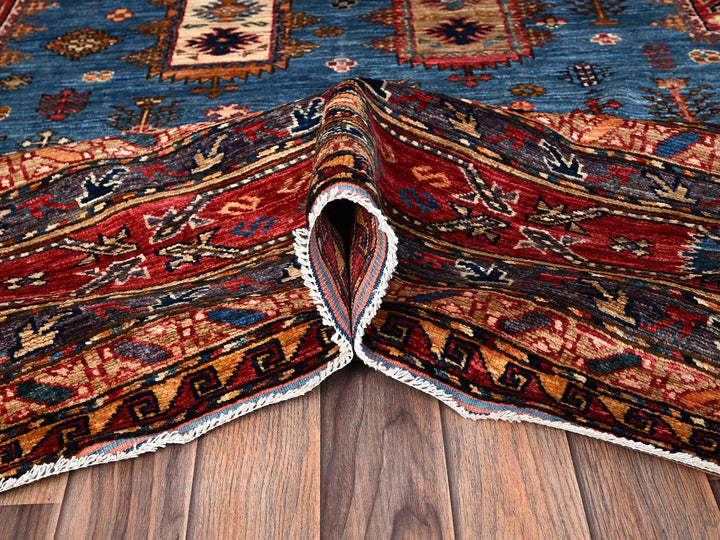 9'6" x 10'2" New Hand Knotted Blue Wool Square Oriental Rug - MOA1021475