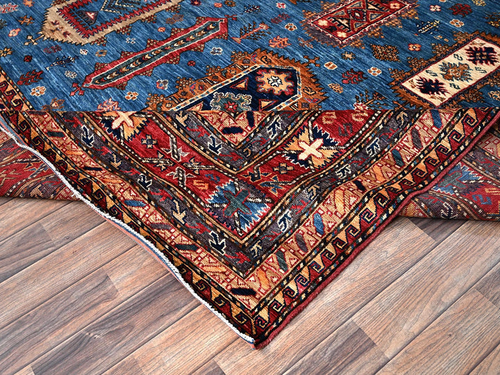 9'6" x 10'2" New Hand Knotted Blue Wool Square Oriental Rug - MOA1021475