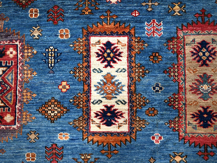 9'6" x 10'2" New Hand Knotted Blue Wool Square Oriental Rug - MOA1021475