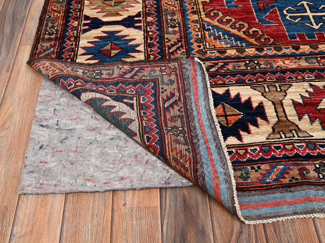 9'2" x 11'5" New Hand Knotted Red Wool Rectangle Oriental Rug - MOA1021476