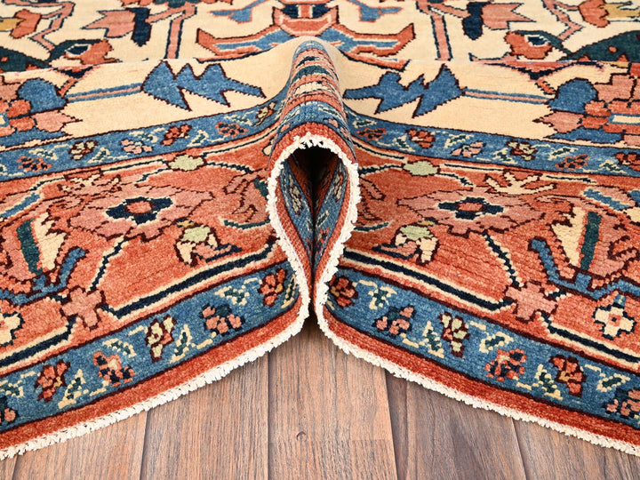 8'3" x 9'10" New Hand Knotted Orange Wool Rectangle Oriental Rug - MOA1021487