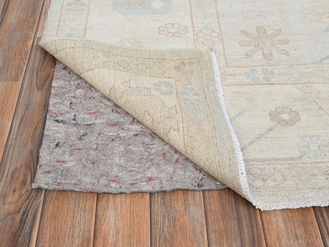 8'3" x 9'8" New Hand Knotted Grey Wool Rectangle Oriental Rug - MOA1021497