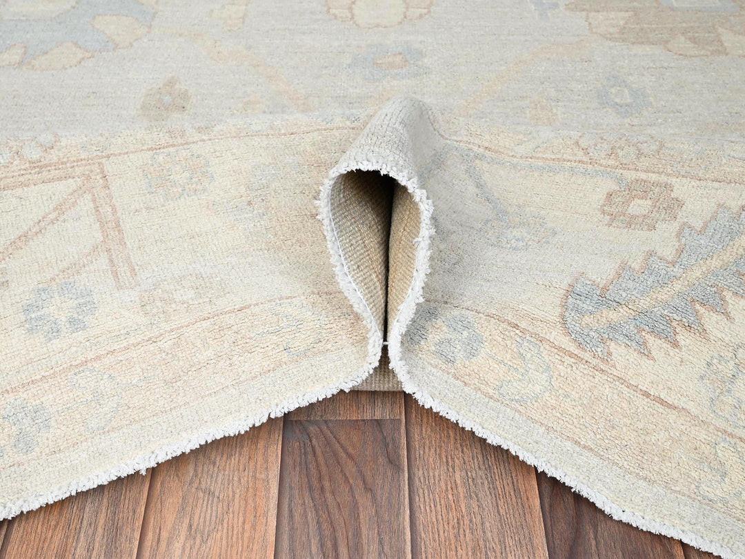 8'3" x 9'8" New Hand Knotted Grey Wool Rectangle Oriental Rug - MOA1021497