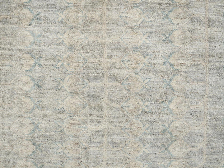 7'11" x 9'7" New Hand Knotted Grey Wool Rectangle Oriental Rug - MOA1021498