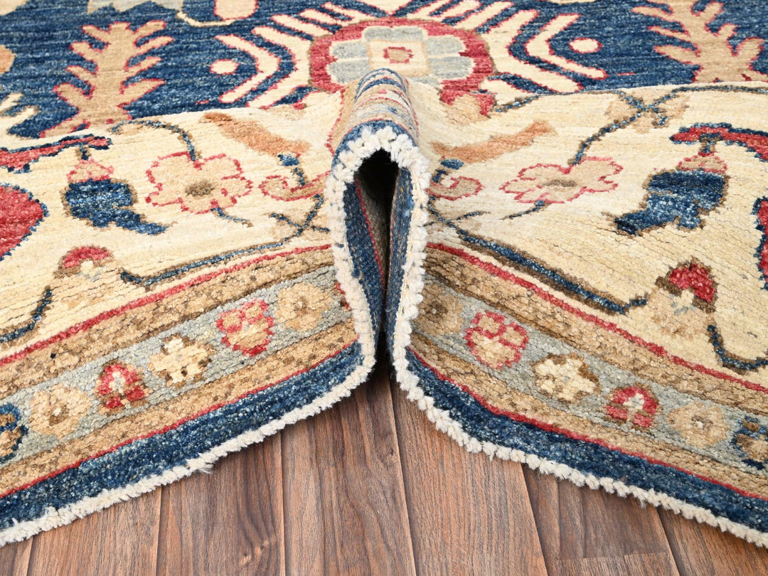 10'1" x 14'1" New Hand Knotted Blue Wool Rectangle Oriental Rug - MOA1021500