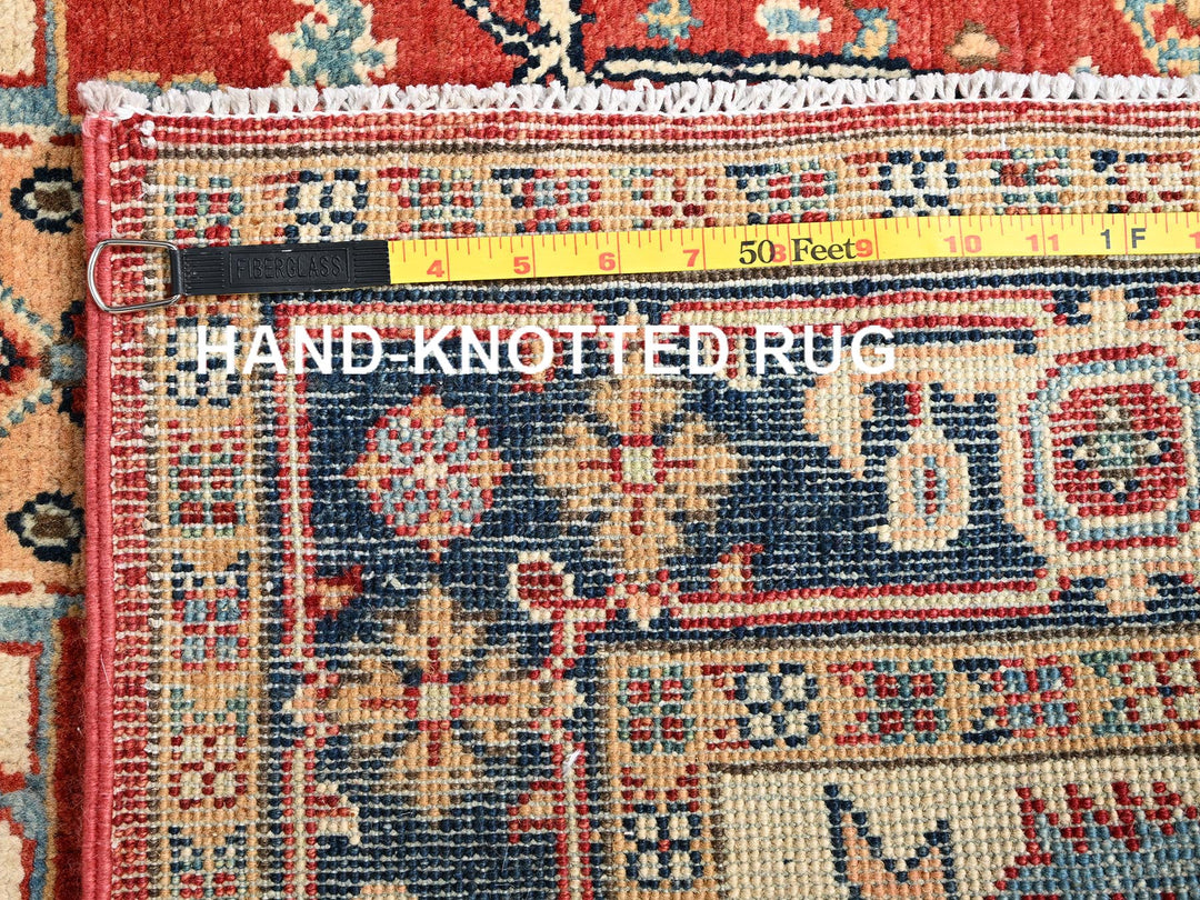 3'11" x 5'11" New Hand Knotted Red Wool Rectangle Oriental Rug - MOA1021502