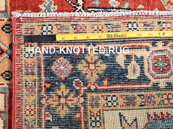 3'11" x 5'11" New Hand Knotted Red Wool Rectangle Oriental Rug - MOA1021502