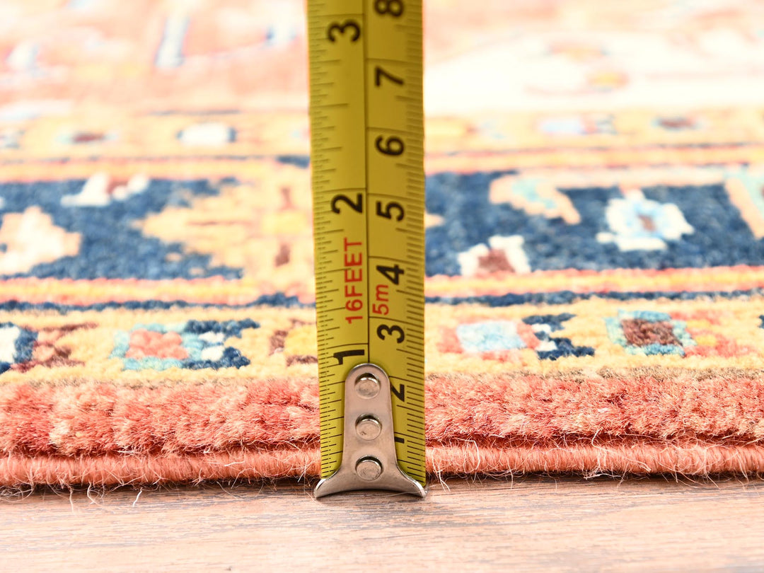 2'11" x 4'11" New Hand Knotted Orange Wool Rectangle Oriental Rug - MOA1021504