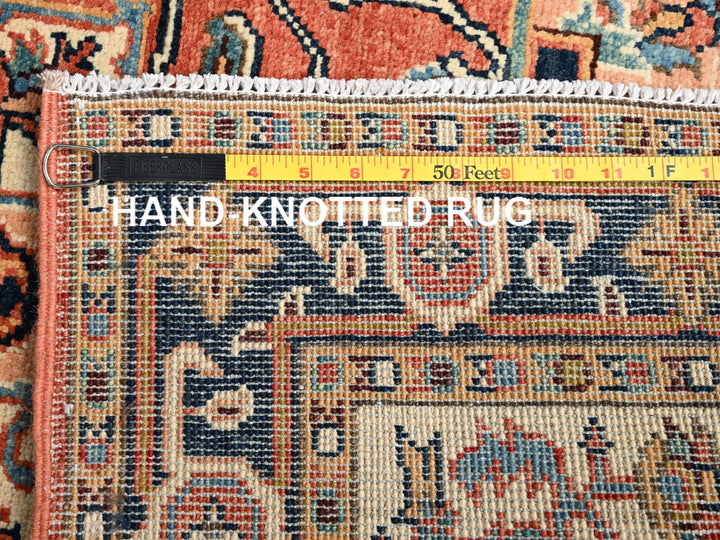 2'11" x 4'11" New Hand Knotted Orange Wool Rectangle Oriental Rug - MOA1021504