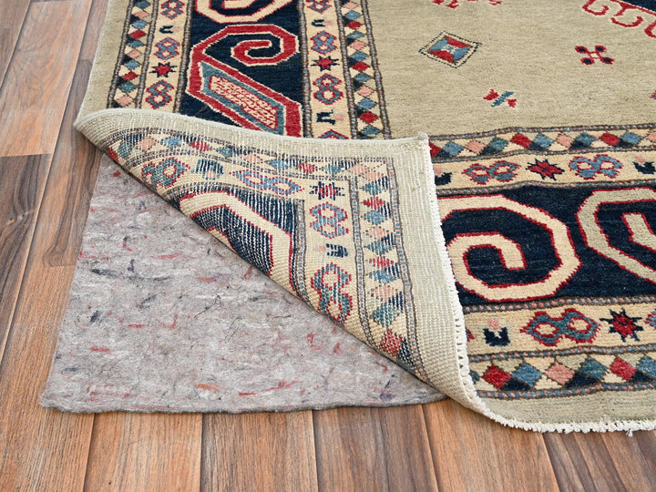 7'11" x 9'7" New Hand Knotted Green Wool Rectangle Oriental Rug - MOA1021512