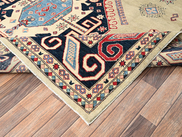 7'11" x 9'7" New Hand Knotted Green Wool Rectangle Oriental Rug - MOA1021512