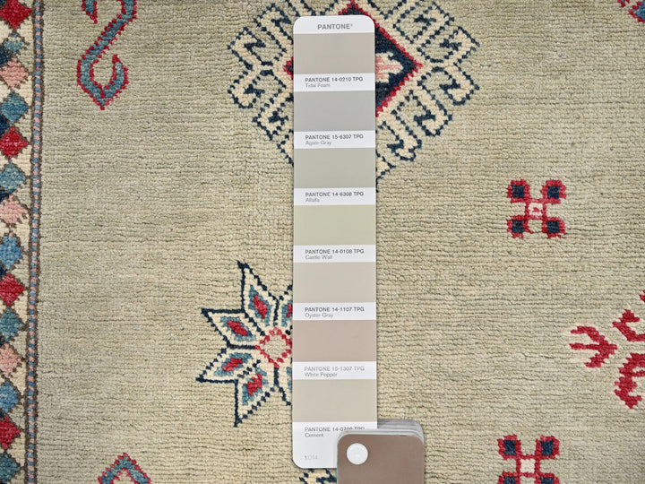 7'11" x 9'7" New Hand Knotted Green Wool Rectangle Oriental Rug - MOA1021512