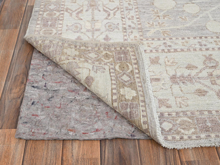 8'9" x 11'6" New Hand Knotted Grey Wool Rectangle Oriental Rug - MOA1021518