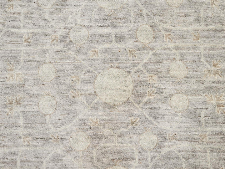 8'9" x 11'6" New Hand Knotted Grey Wool Rectangle Oriental Rug - MOA1021518