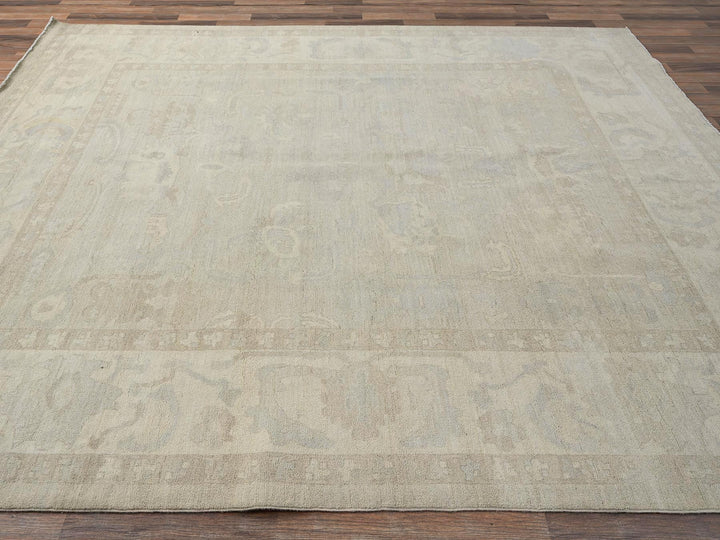 8'3" x 9'6" New Hand Knotted Ivory Wool Rectangle Oriental Rug - MOA1021519