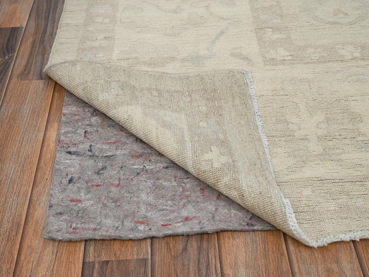 8'3" x 9'6" New Hand Knotted Ivory Wool Rectangle Oriental Rug - MOA1021519