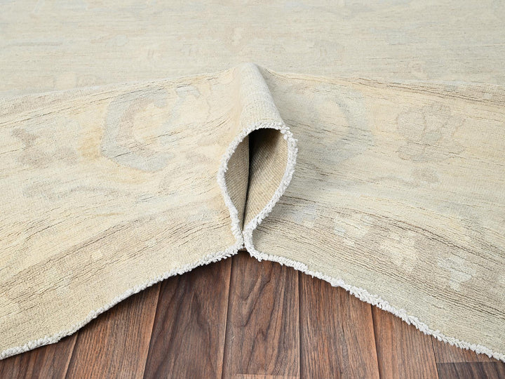 8'3" x 9'6" New Hand Knotted Ivory Wool Rectangle Oriental Rug - MOA1021519