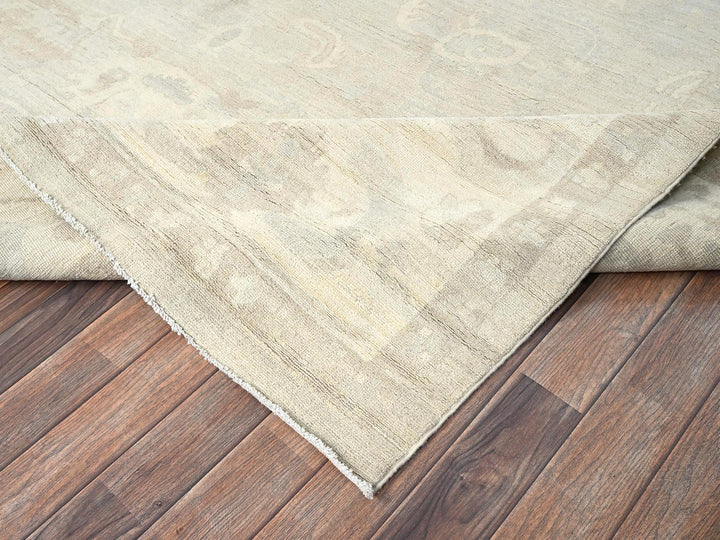 8'3" x 9'6" New Hand Knotted Ivory Wool Rectangle Oriental Rug - MOA1021519