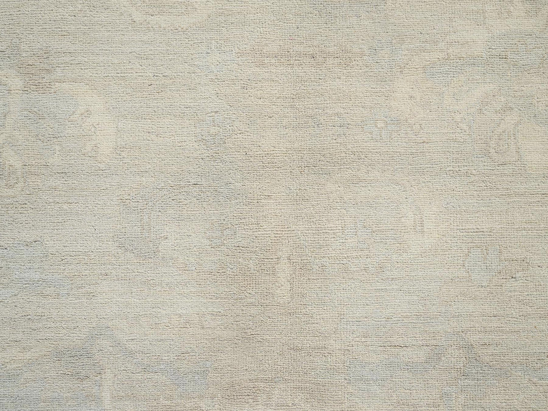 8'3" x 9'6" New Hand Knotted Ivory Wool Rectangle Oriental Rug - MOA1021519