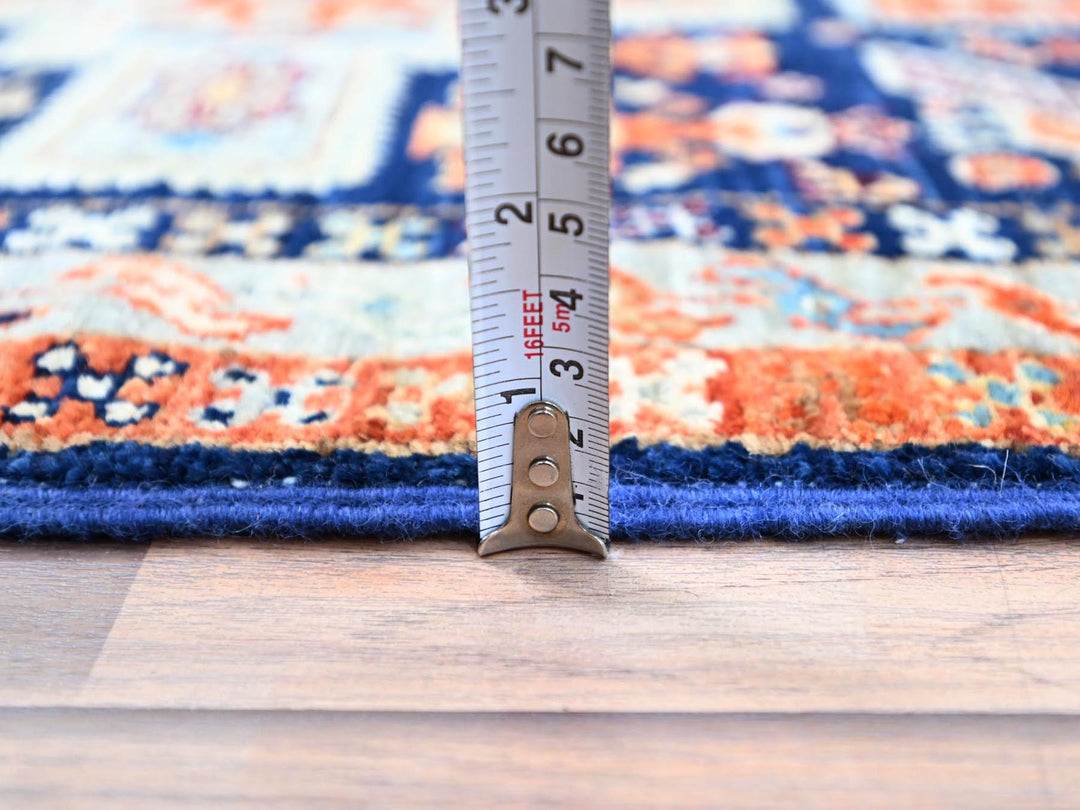 2'0" x 5'10" New Hand Knotted Blue Wool Runner Oriental Rug - MOA102151