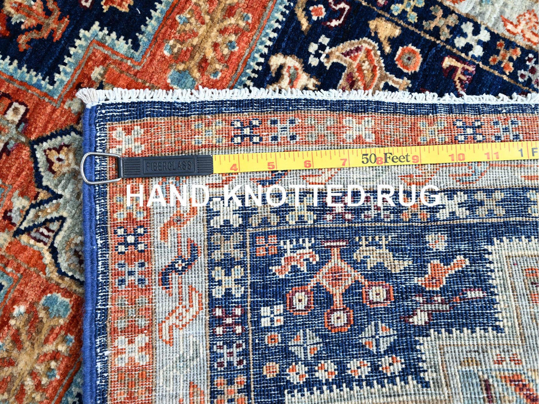 2'0" x 5'10" New Hand Knotted Blue Wool Runner Oriental Rug - MOA102151