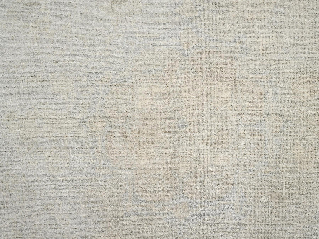 8'1" x 9'10" New Hand Knotted Ivory Wool Rectangle Oriental Rug - MOA1021520