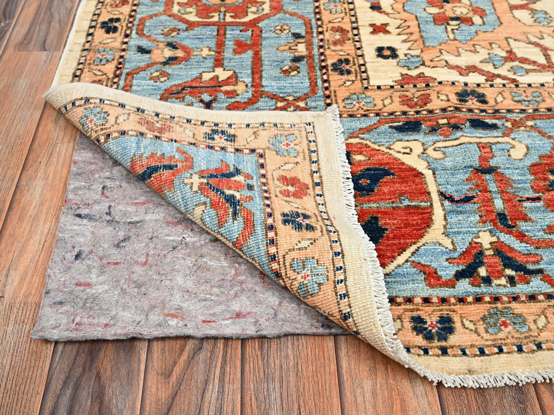 7'11" x 10'4" New Hand Knotted Red Wool Rectangle Oriental Rug - MOA1021521