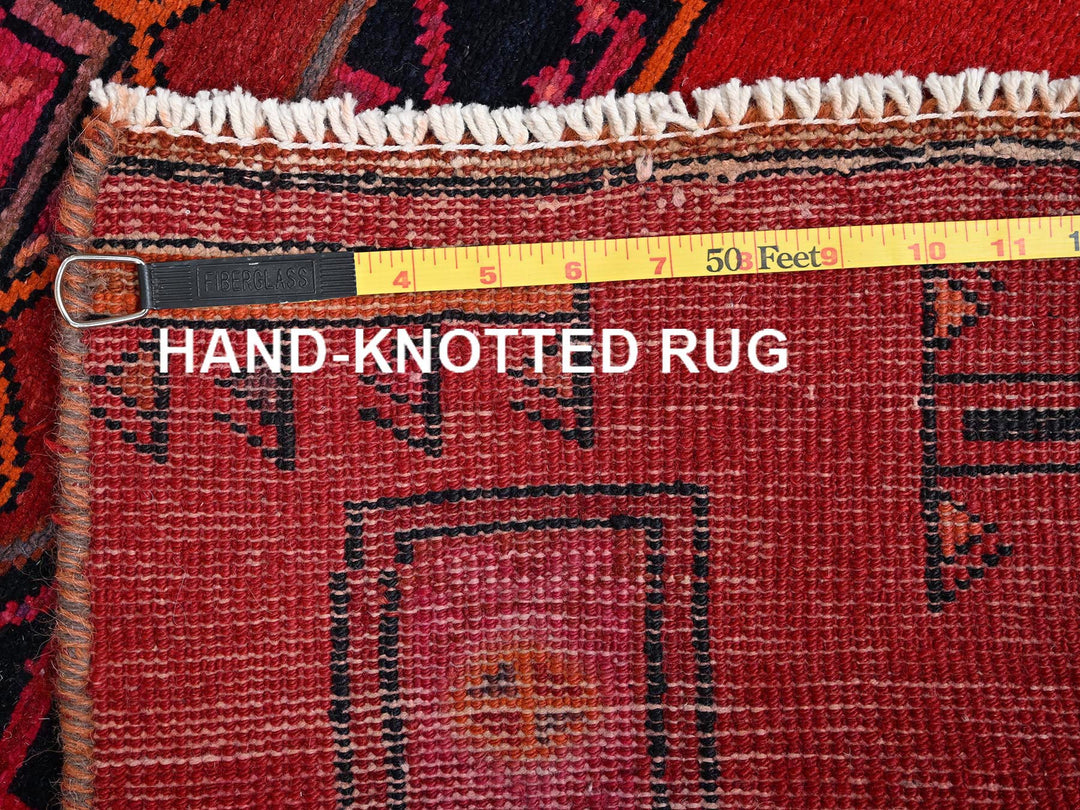 2'7" x 11'11" Vintage Hand Knotted Red Wool Runner Oriental Rug - MOA1021524