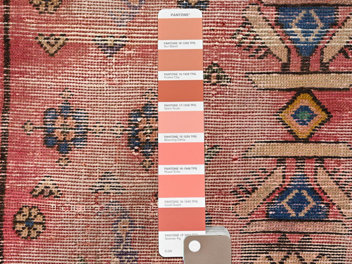 2'10" x 7'0" Vintage Hand Knotted Pink Wool Runner Oriental Rug - MOA1021525