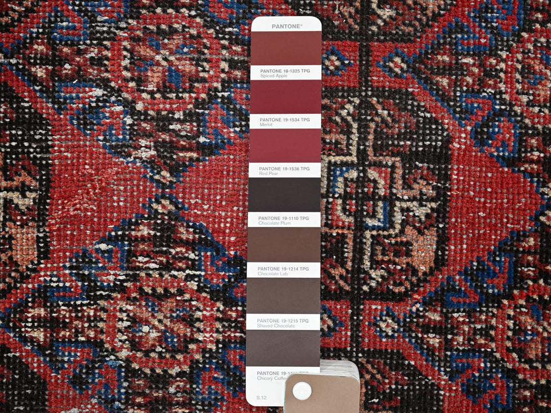 2'7" x 9'0" Vintage Hand Knotted Red Wool Runner Oriental Rug - MOA1021526