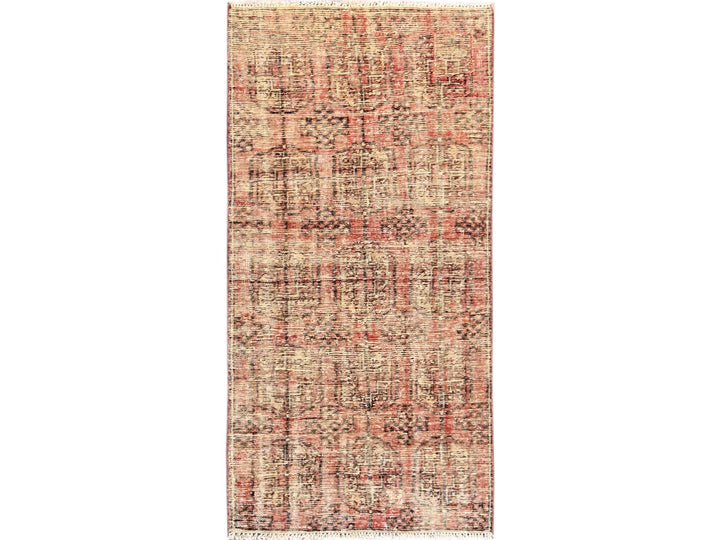 2'9" x 5'6" Vintage Hand Knotted Pink Wool Runner Oriental Rug - MOA1021527
