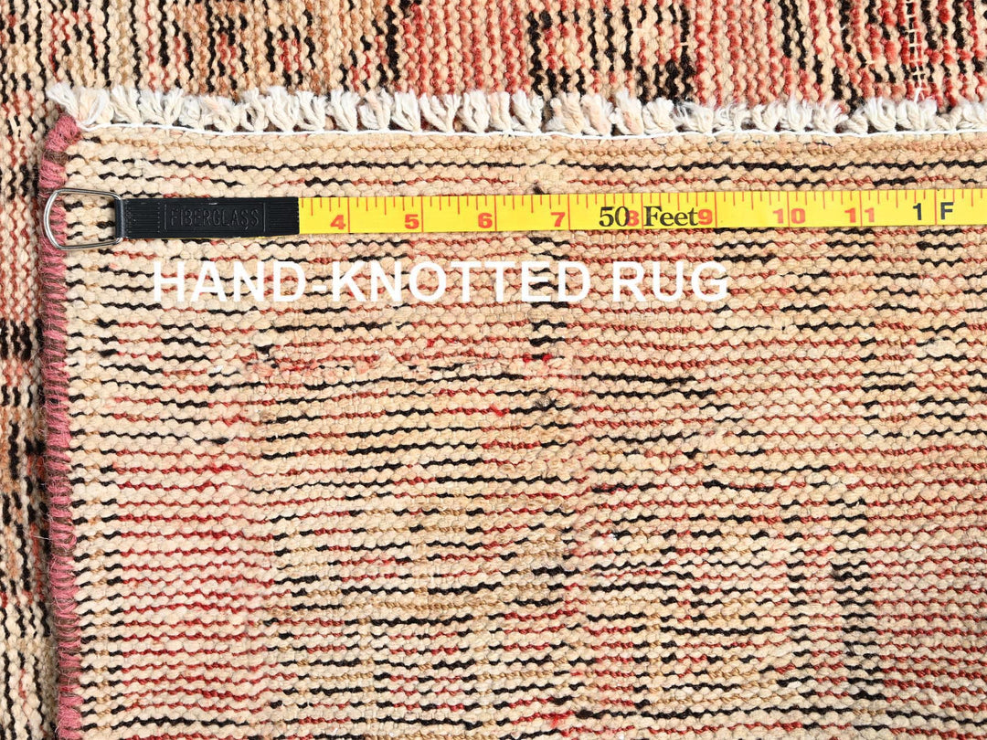 2'9" x 5'6" Vintage Hand Knotted Pink Wool Runner Oriental Rug - MOA1021527