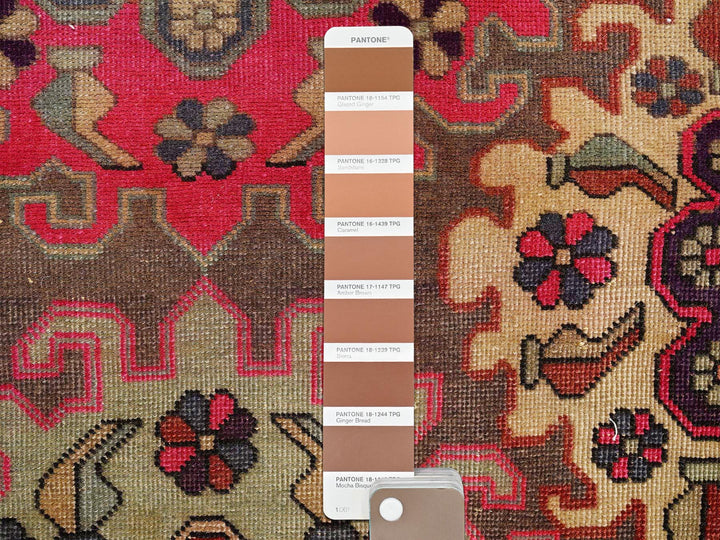 3'0" x 9'5" Vintage Hand Knotted Brown Wool Runner Oriental Rug - MOA1021528