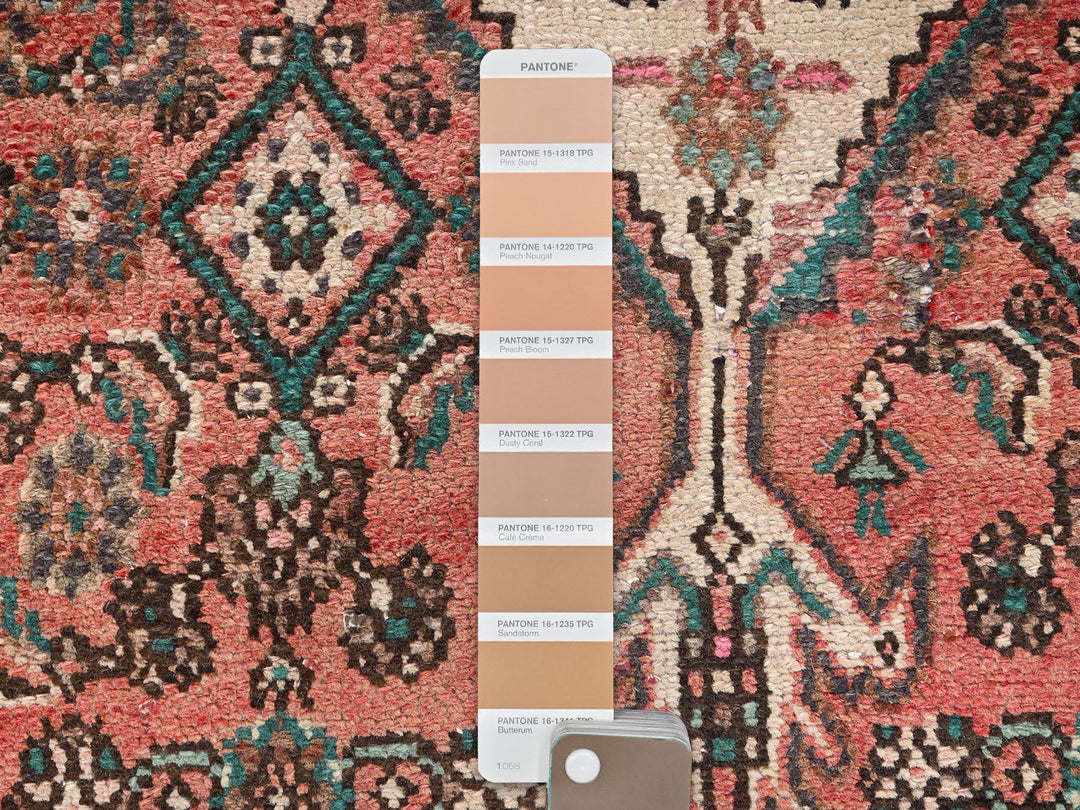 2'6" x 8'10" Vintage Hand Knotted Pink Wool Runner Oriental Rug - MOA1021529