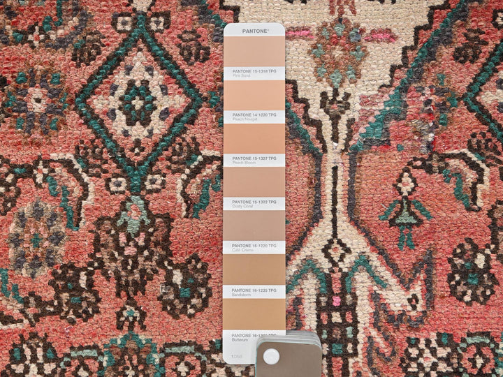 2'6" x 8'10" Vintage Hand Knotted Pink Wool Runner Oriental Rug - MOA1021529