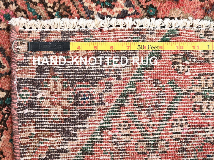 2'6" x 8'10" Vintage Hand Knotted Pink Wool Runner Oriental Rug - MOA1021529