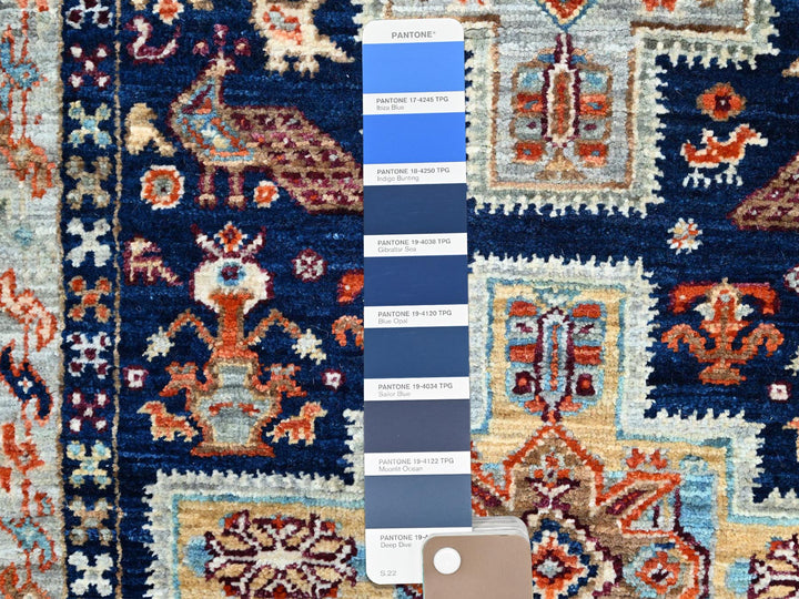 2'1" x 5'10" New Hand Knotted Blue Wool Runner Oriental Rug - MOA102152