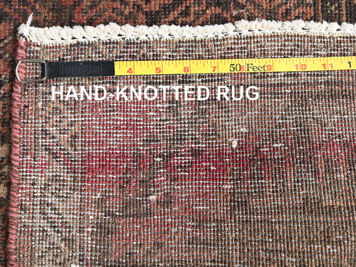3'5" x 6'4" Vintage Hand Knotted Brown Wool Rectangle Oriental Rug - MOA1021534